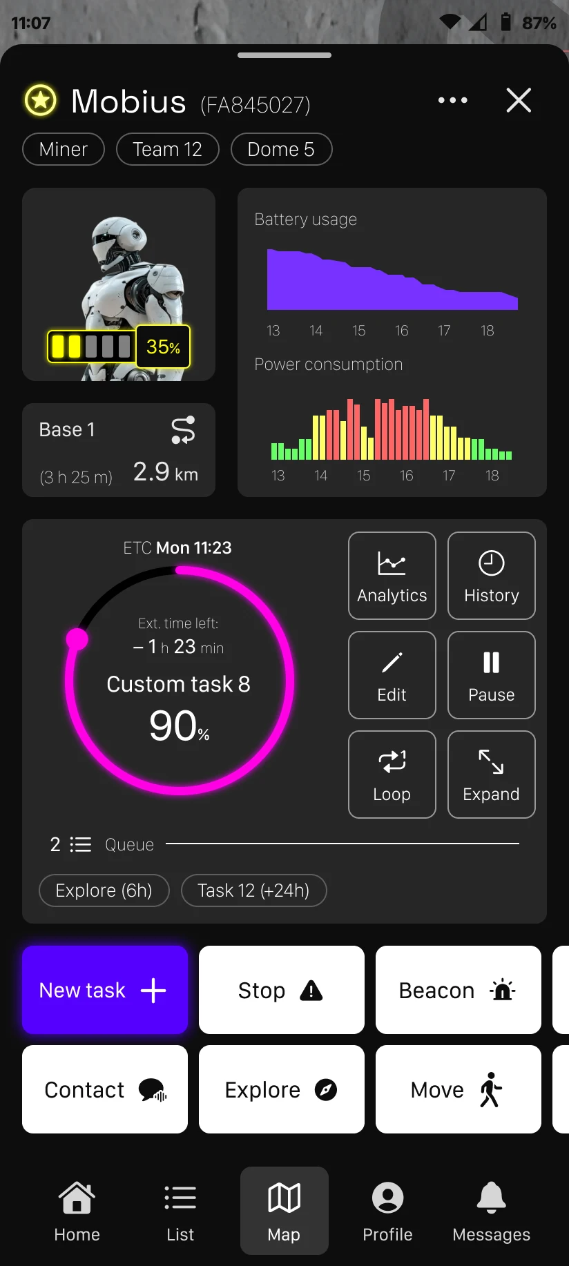Quick bot view from the map