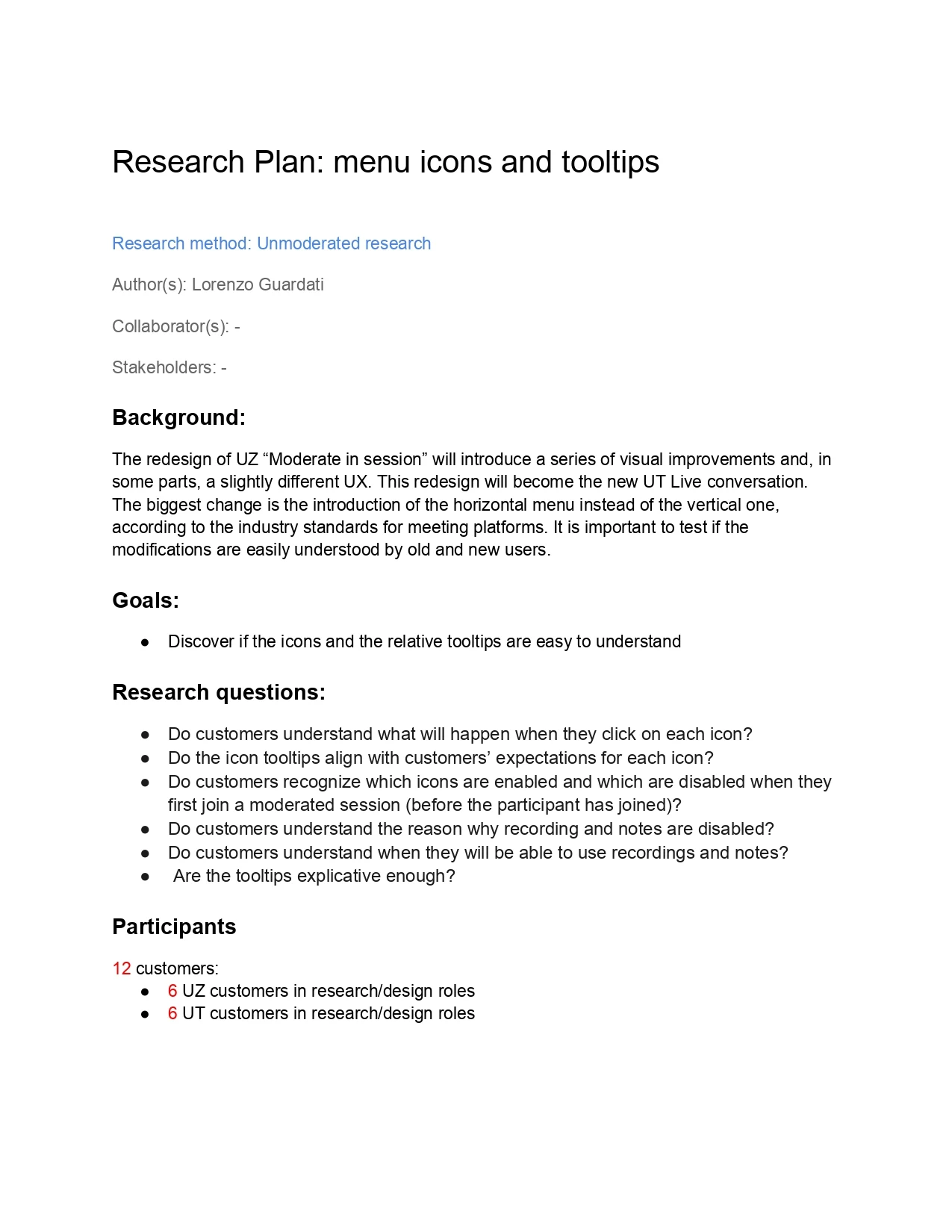 UX research script — page 1 of 10