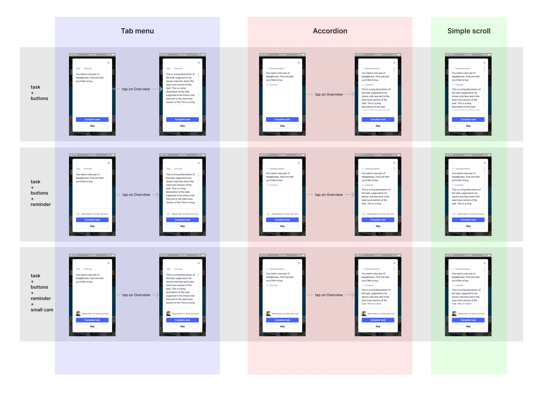 Modal design explorations