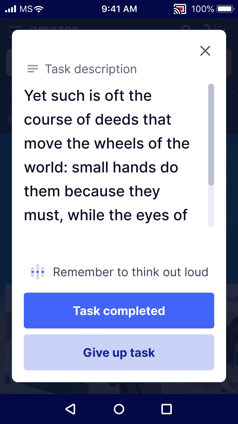 Final modal refinement on mobile